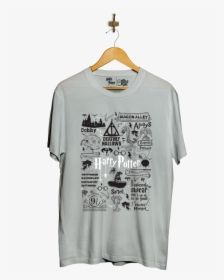 Doodle T-shirt - Gryffindor Harry Potter Doodle, HD Png Download, Free Download