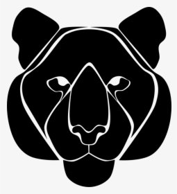 Monochrome Like Mammal - Tiger Head Silhouette Png, Transparent Png, Free Download