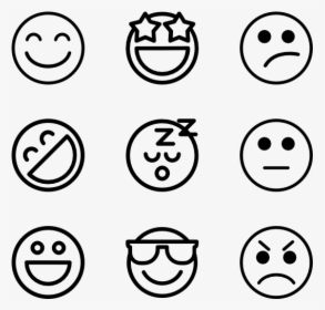 Emoticons - Emoji Clip Art Black And White, HD Png Download, Free Download