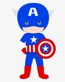 Transparent Baby Superheroes Png - Cute Captain America Clipart, Png Download, Free Download