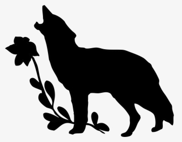 Wolf Silhouette Clip Arts - Black Wolf Drawing, HD Png Download, Free Download
