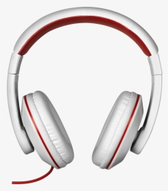 Red White Headphones - Earphones Png, Transparent Png, Free Download