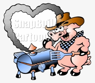 Pig Bbq Grill Smoke Blank - Bbq Smoker Logo, HD Png Download, Free Download