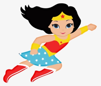 Wonder Woman Baby Clipart - Cute Wonder Woman Cartoon, HD Png Download, Free Download