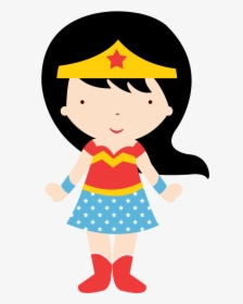 Wonder Woman Baby In Different Styles Clipart - Wonder Woman Cute Clipart Png, Transparent Png, Free Download