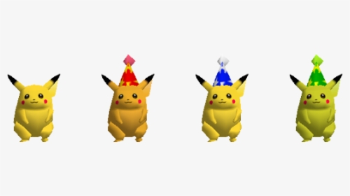 Alternate Skins For Pikachu In The Original "super - Party Hat Pikachu Smash, HD Png Download, Free Download