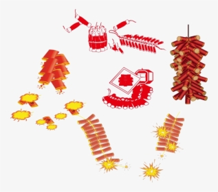 Chinese New Year Decoration - Chinese New Year Fireworks Png, Transparent Png, Free Download