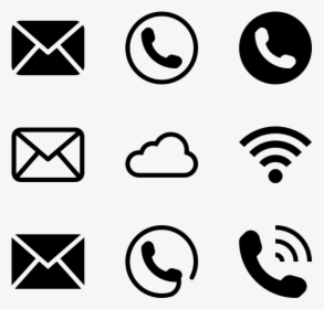 Phone Email Icon Vector - Free Email Signature Icons, HD Png Download, Free Download