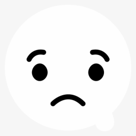 Facebook Sad Logo Black And White - Facebook Emoji Png, Transparent Png, Free Download