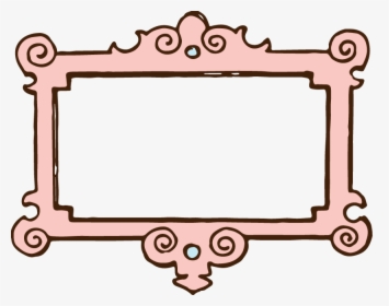 Cute Vintage Frames Clipart Png - Flower Frame Clipart Black And White, Transparent Png, Free Download