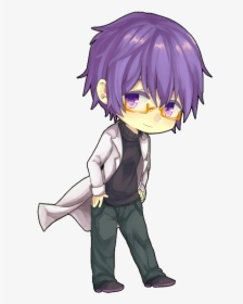 Transparent Anime Glasses Png - Anime Boy Purple Hair, Png Download, Free Download