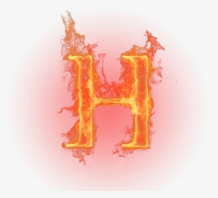 Clip Art Flame Letter Light Transprent - H Fire Letter Png, Transparent Png, Free Download
