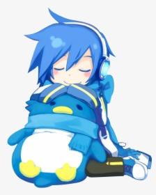 ##chibi #kawaii #cute #anime #guy #boy #penguin #blue - Kaito Vocaloid Png, Transparent Png, Free Download