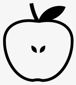 Half Svg Png - Half Cut Apple Drawing, Transparent Png, Free Download