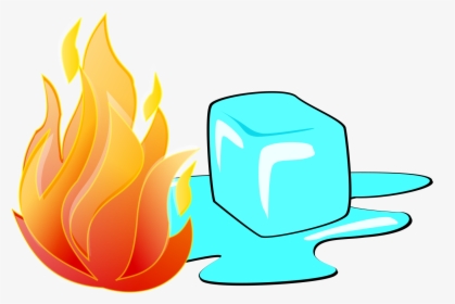 Fire And Ice Clip Arts - Ice Cubes And Fire, HD Png Download, Free Download