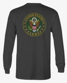 Us Army Long Sleeve Tshirt Eagle Seal Military Shirt - Long-sleeved T-shirt, HD Png Download, Free Download