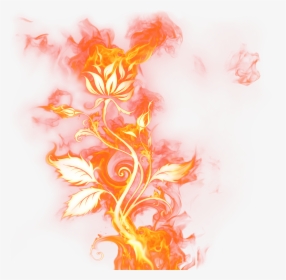 Animated Realistic Fire With Smoke On Transparent Background - Fire Flower Hd Png, Png Download, Free Download