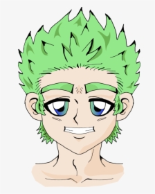 Art,plant,line Art - Green Anime Boy Transparent, HD Png Download, Free Download