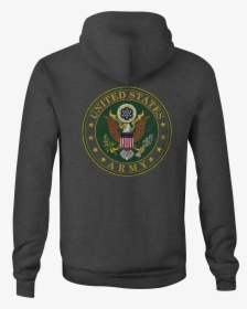 Us Army Zip Up Hoodie Eagle Seal Military Hooded Sweatshirt - Hoodie, HD Png Download, Free Download