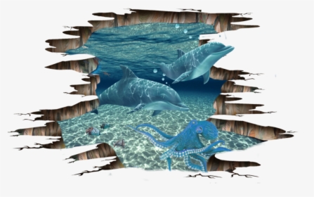 #ocean #sea #creature #dolphin #asthetic #3d #mindblown, HD Png Download, Free Download