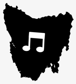 Tasmania Music Notes Clipart - Tasmania Map Outline, HD Png Download, Free Download