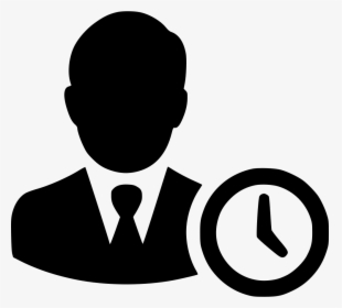 Work Time Clock Working Management - User Man Icon Png, Transparent Png, Free Download