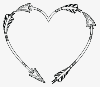 Picture Frames Drawing Desktop Wallpaper Clip Art - Tribal Arrow Heart Clipart, HD Png Download, Free Download
