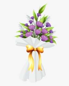Purple Flowers Bouquet Png Clipart Image, Transparent Png, Free Download