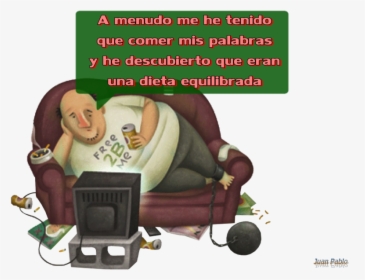Frase Fondo Transparente - Sedentary Lifestyle Cartoon, HD Png Download, Free Download