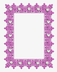 Pink Transparent Frame With Diamonds Border Frame Transparent - Pink Borders Transparent Png, Png Download, Free Download
