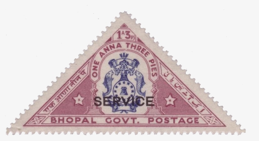 Bhopal Govt Postage - Indian Triangle Postage Stamp, HD Png Download, Free Download