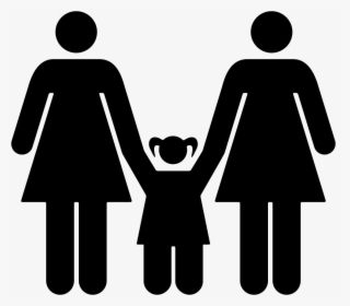 Familiar Group Of Three Persons Two Adult Women And - Red Female Toilet Sign, HD Png Download, Free Download