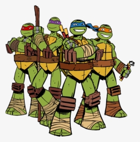 Teenage Mutant Ninja Turtles 2012 Clip Art Cliparts - Raphael Leonardo Michelangelo Raphael Ninja Turtles, HD Png Download, Free Download