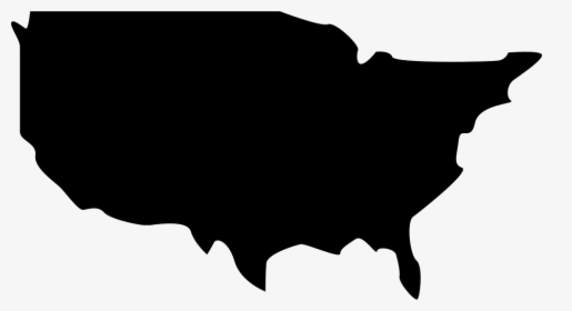 Us Map - America Shape Black And White, HD Png Download, Free Download