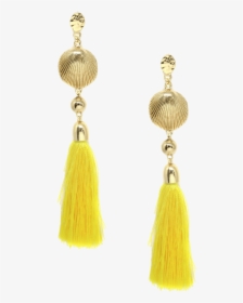 Yellow Tassel Earrings - Gold Tassel Earrings Transparent Png, Png Download, Free Download
