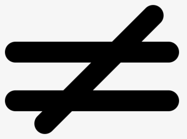 Is Not Equal To Mathematical Symbol - Not Equal Sign Png, Transparent Png, Free Download