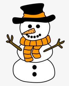 Snowman Png No Hat - Snowman Clipart Black And White, Transparent Png, Free Download