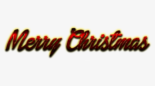 Merry Christmas Word Art Transparent Background - Calligraphy, HD Png Download, Free Download