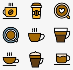 Linear Cups Of Coffee - Coffee Cup Png Icon, Transparent Png, Free Download
