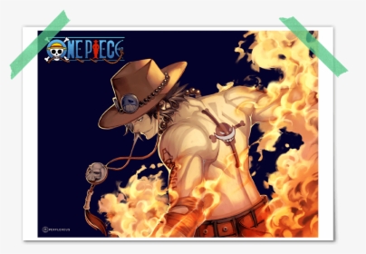One Piece Portgas D Ace Fire Poster - Portgas D Ace Hd, HD Png Download, Free Download