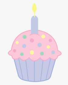 Transparent Cute Cupcakes Clipart - Cartoon Cupcakes With Candle, HD Png Download, Free Download