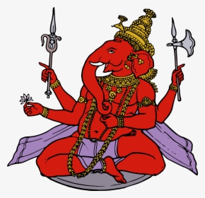 Hindu God Png Images - Drawing Ganesha With Colour, Transparent Png, Free Download