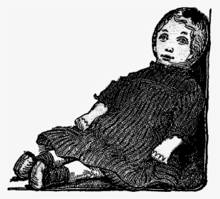 Black And White Old Doll Doll Clip Art, HD Png Download, Free Download