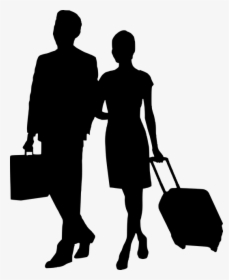 Silhouette, Business Man, Business Woman, Tourist - Tourist Silhouette Png, Transparent Png, Free Download