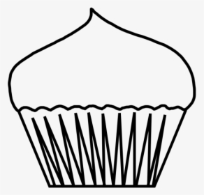 Cupcake Outline Clip Royalty Free Download Black And - Outline Cupcake Clipart Black And White Png, Transparent Png, Free Download
