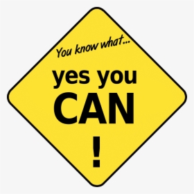 Yes You Can Clipart - Golf Cart Road Sign, HD Png Download, Free Download