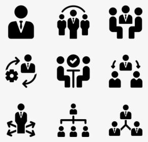 Filled Management Elements - Management Executive Icons, HD Png Download, Free Download