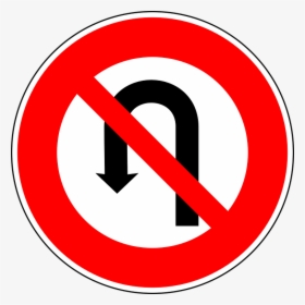No U-turn, Traffic Sign, Sign, Regulatory Sign - No U Turn Traffic Signal With Name, HD Png Download, Free Download