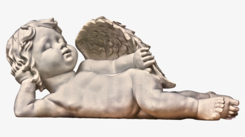 Angel, Cherub, Lying, Ceramic, Wing, Figure, Sleeping - Baby Statue Png, Transparent Png, Free Download