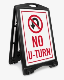 No U Turn Portable Sidewalk Sign - Please Pull Forward Sign, HD Png Download, Free Download